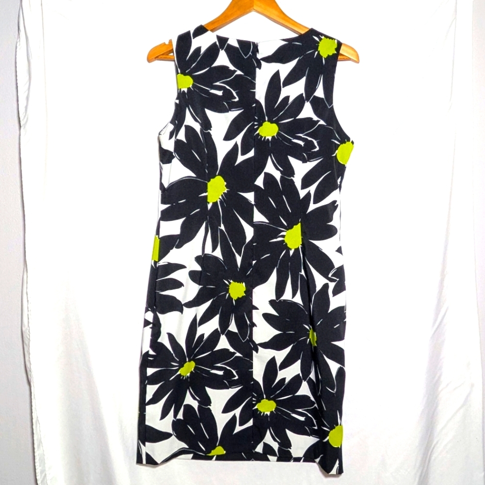 Ronnie Nicole Sunflower Shift Midi Dress Black White Green, Summer,‎ 🌞 Size 12 - Picture 4 of 12